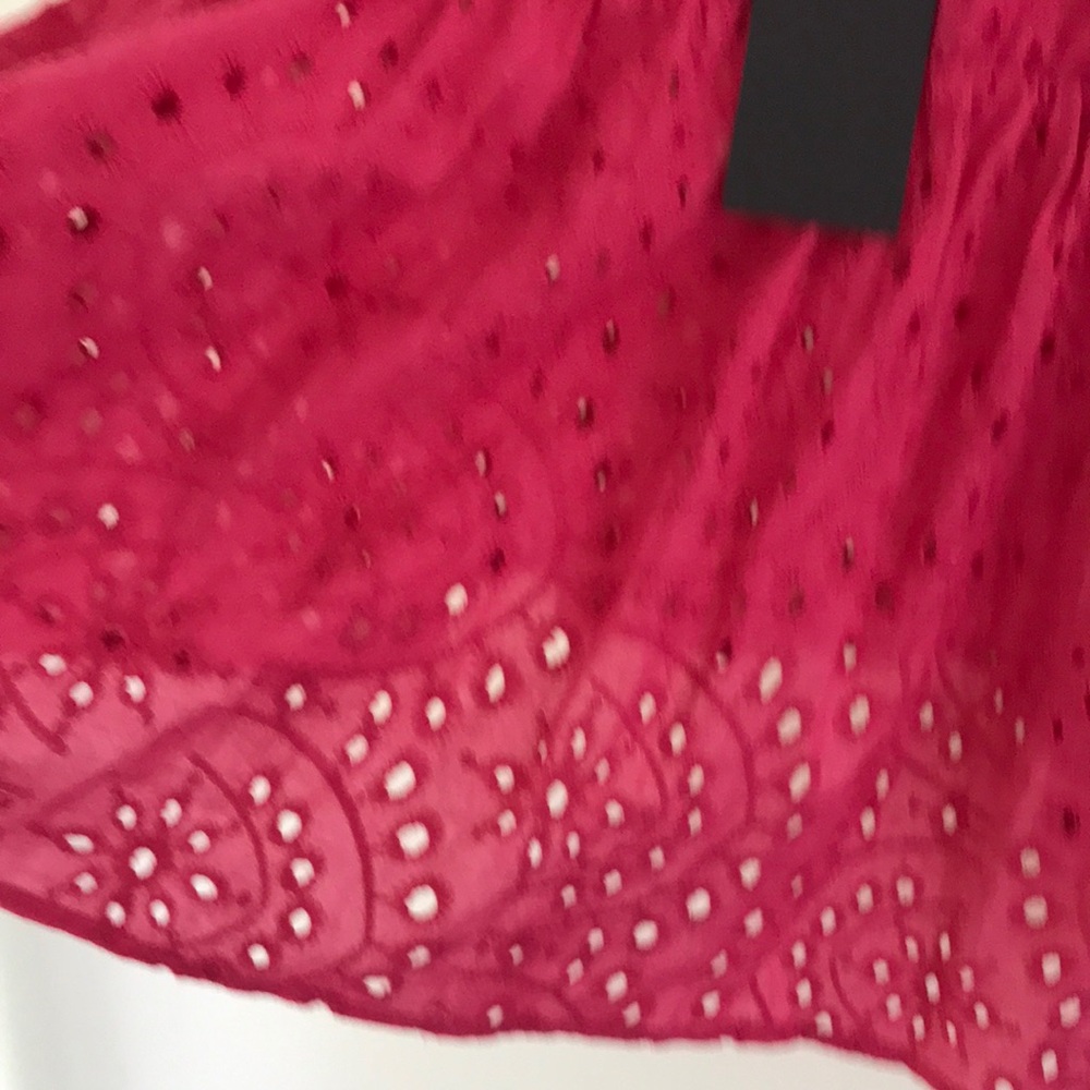 Y2K Flattering Babydoll Bust Eyelet Spaghetti-Strap Cami Pink Plus Size 3X NEW - Picture 5 of 6